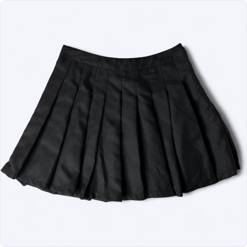 Forever 21 Back Pleated Mini Skirt Womens Sz S Dark Academia Emo Grunge